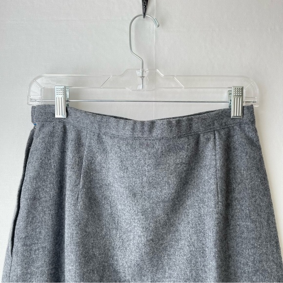 Vintage Pendleton 100% Virgin Wool Short Pencil Skirt Gray Size 8 - Picture 5 of 12